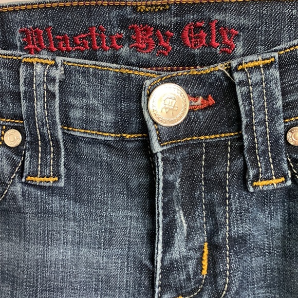 Plastic By Gly Flare Jeans made in USA size 26 - Picture 5 of 11